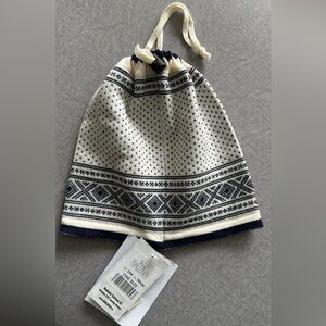 Norlender Multihat Merino Wool Beanie White Navy One Size - From Norway 🇳🇴- NWT